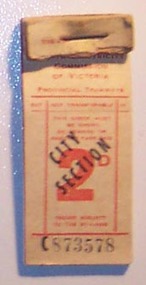Ephemera - Ticket/s, State Electricity Commission of Victoria (SEC), SEC 2d City Section, 1951 - 1965?