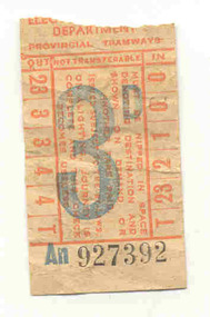 Ephemera - Ticket, State Electricity Commission of Victoria (SEC), SEC 3d - Wal Jack Collection, 1937?