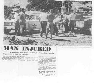 Document - Photocopy, Alan Bradley, "Man Injured", Apr. 2005
