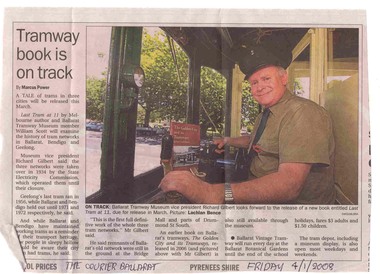 Newspaper, The Courier Ballarat, "Tramway book in on track", 4/01/2008 12:00:00 AM