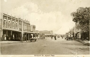 Postcard, "Bridport St. Albert Park", c1900