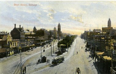 Sturt St Ballarat at Grenville St, c1905