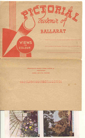 Postcard - Folder set, Murray Views, "Pictorial Souvenir of Ballarat - Views in Colour", 1940's