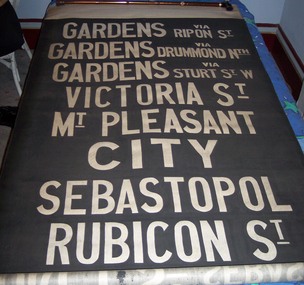 Functional object - Destination Roll, State Electricity Commission of Victoria (SECV), "Ballarat" (black background), 1960s