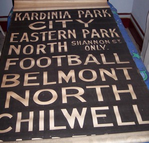Functional object - Destination Roll, State Electricity Commission of Victoria (SECV), " Geelong"  (black background), 1952