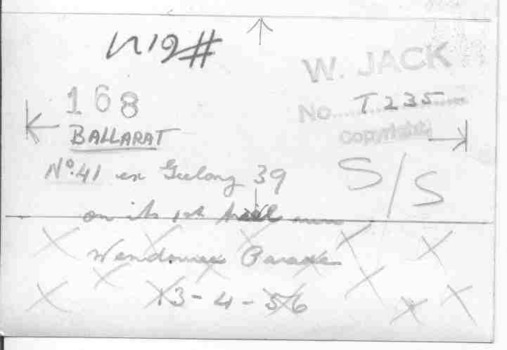 SECV Ballarat No. 41 in Wendouree Parade - trial run - rear of print