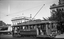 No. 23 painted as the Gold Tram in 1951, at the corner of Sturt and Lydiard St - negative scan