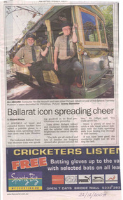 Newspaper, The Courier Ballarat, "Ballarat icon spreading cheer", 22/12/2002 12:00:00 AM