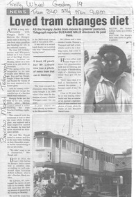 Newspaper, Bacchus Marsh Telegraph, "Loved Tram changes diet", Sep. 1995