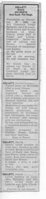 Newspaper, The Courier Ballarat, death notices for Dave (David) Kellett, 29/12/2008 12:00:00 AM