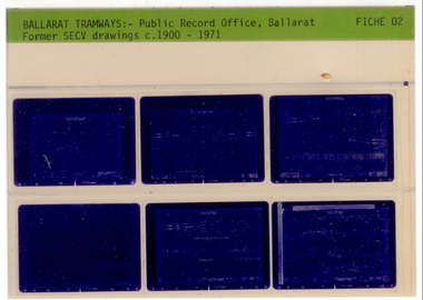 Film - Microfiche, Nova Micrographics, "Former SECV drawings c1900-1971", early 1990's