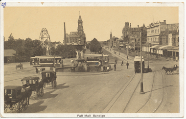 Postcard, Rose Stereograph Co, Charing Cross, Bendigo, mid 1900's