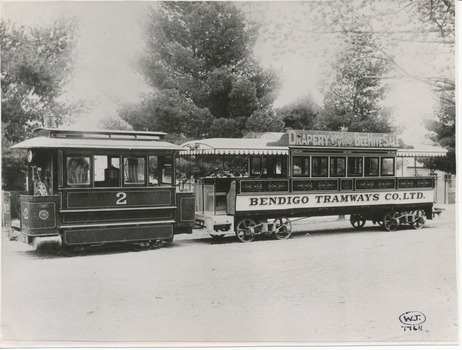 Bendigo steam tram No 2 Mollison St.