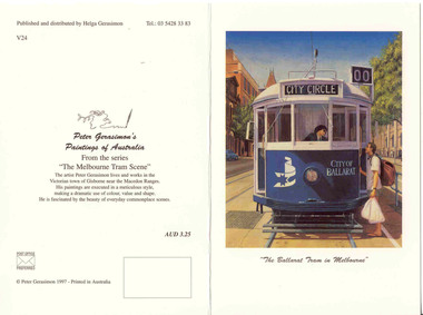 Drawing - Illustration - Art work, Peter Gerasimon, "The Ballarat Tram in Melbourne", 1997