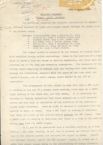 Document - Instruction, State Electricity Commission of Victoria (SECV), Set of four instructions, Nov. 1965