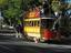 Museum horse tram operating 