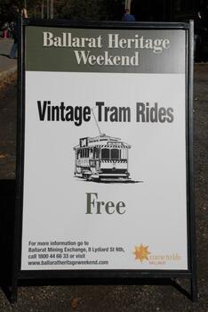Museum horse tram operating 
