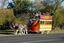 Museum horse tram operating 