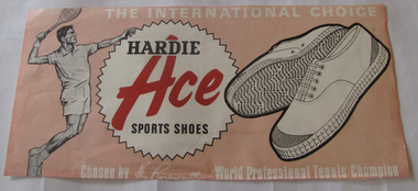 Poster, Hardie Sport shoes, advertising Hardie Ace sports shoes, late 1960's