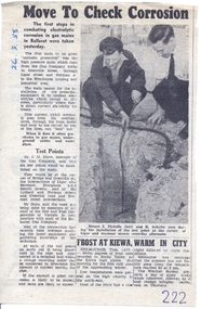 Newspaper, The Courier Ballarat, “Move to Check Corrosion”, 26/03/1958 12:00:00 AM