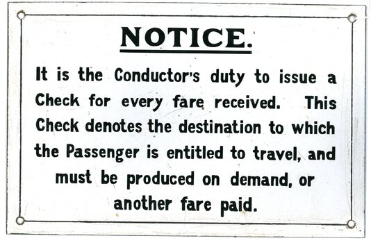 NOTICE.  Conductor's duty to issue (Copy 2)