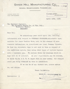Document - Letter/s, Sands Hill Manufacturing Co, 12/04/1928 12:00:00 AM
