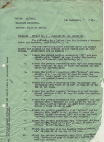 Document - Letter/s, State Electricity Commission of Victoria (SECV), "Tramways By-Law No. 1 - Alterations and Additions, Nov. 1943
