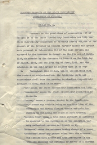 Document - Letter/s, State Electricity Commission of Victoria (SECV), "Tramways By-Law No. 1", Jul. 1951
