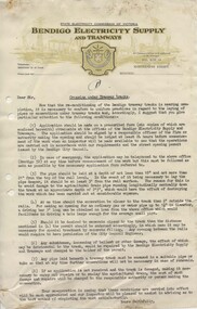 Document - Letter/s, State Electricity Commission of Victoria (SEC), "Crossing Under Tramway Tracks", 1937