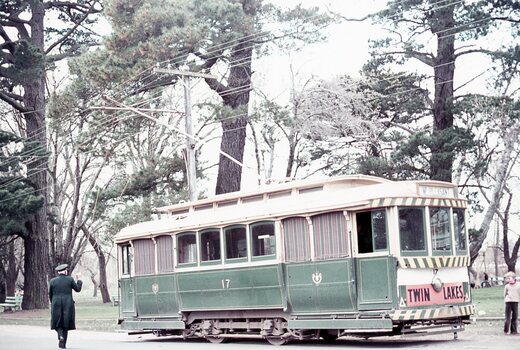 No. 17 at Gardens Loop with the Trolley pole being reversed.