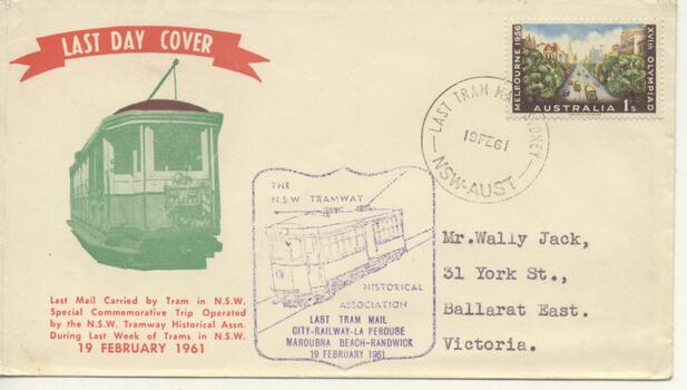 "Last Trammail Cover" - Sydney