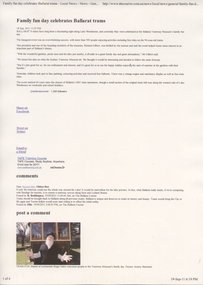 Photograph - Digital prints, The Courier Ballarat, "Family fun day celebrates Ballarat trams", 19/09/2011 12:00:00 AM