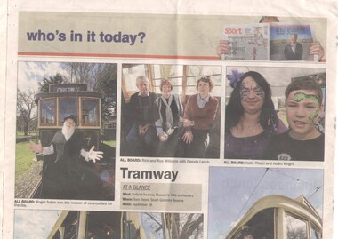 Newspaper, The Courier Ballarat, "who's in it today? " / "Tramway", 30/09/2011 12:00:00 AM