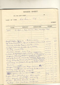 Wal Jack note book