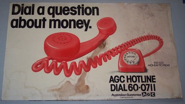 Poster, Australian Guarantee Corporation Ltd and, Australian Guarantee Corporation Ltd, 1970/1980