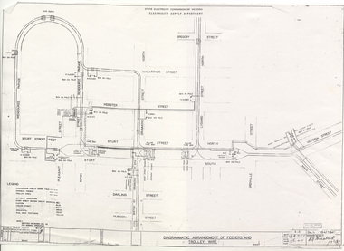 "Diagrammatic Arrangement of Feeders and Trolley Wire"