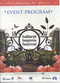 Programme, Begonia Festival, Changing Environments - Ballarat Tram Depot, Feb. 2012