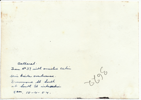 Digital image - accident between tram 37 and a semitrailer.