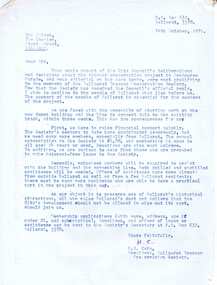 Document - Letter/s, Hal Cain, 14/10/1971 12:00:00 AM