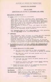 Document - Instruction, Melbourne and Metropolitan Tramways Board (MMTB), "Care of Plant", Jun. 1949