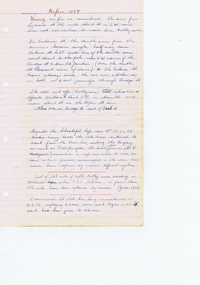 Ephemera - Timetable, Wal Jack, notes on the Ballarat Tramways overhead, 1940's - 1950's