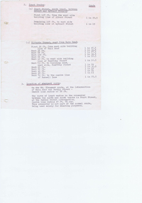 document - Typed Notes, "Track Grades" and "Tramway Route Distances", 1953