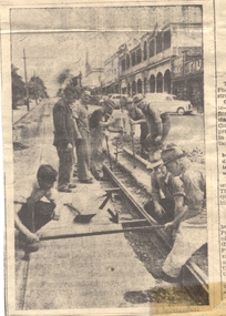 Newspaper, The Courier Ballarat, "Rail Lines link with Old Phoenix Foundry", 1950