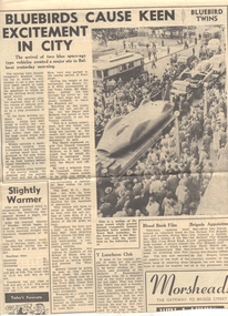 Newspaper, The Courier Ballarat, "Bluebirds cause keen excitement in the city", 16/03/1963 12:00:00 AM