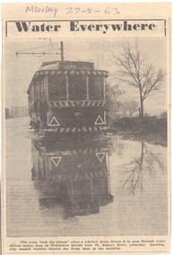 Newspaper, The Courier Ballarat, "Water Everywhere", 28/05/1963 12:00:00 AM