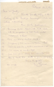 Document - Letter/s, T. L. Gurr, 20/11/1943 12:00:00 AM