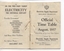 "Official Time Table August 1937
