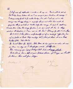 Document - Letter/s, early 1950's