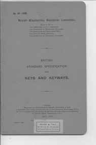 Keys and Keyways standard