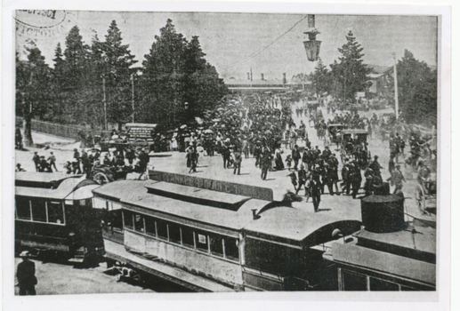 Bendigo - Phoenix steam motor on two trailers
